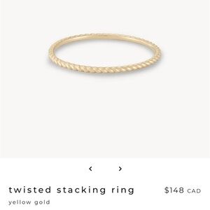 Bluboho gold twisted stacking ring